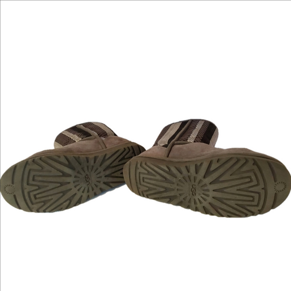 UGG Women's US 8 Woven Weave Suede Charcoal Gray Classic Short Boots 1010551 - Picture 10 of 13